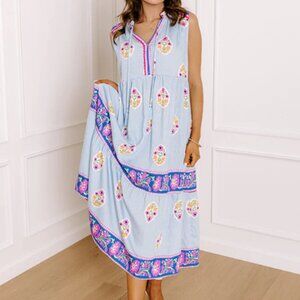 NWT Blue Midi Dress Large